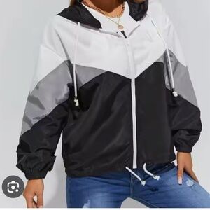 Topshop Tri Color block windbreaker, 8/10,  CB2189